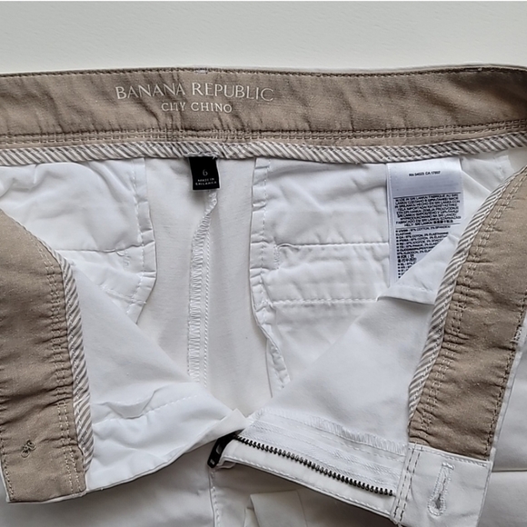 NWOT Banana Republic City Chino White Ankle Pants, Size 6 - Picture 3 of 10